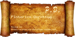 Pinterics Dorottya névjegykártya