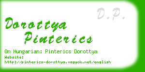 dorottya pinterics business card
